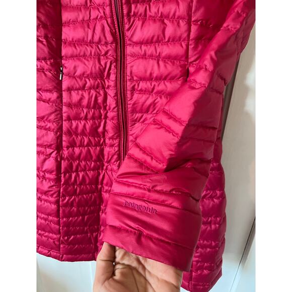 patagonia hot pink fiona puffer women’s small down coat jacket lightweight - Picture 2 of 7